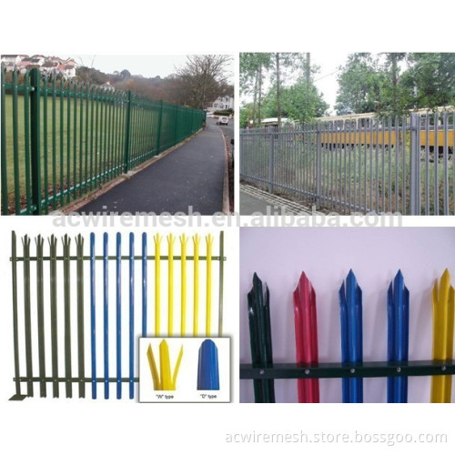 galvanized and pvc coated steel palisade fence, palisade,euro fence